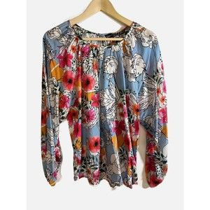 Floral Blue Women's Top